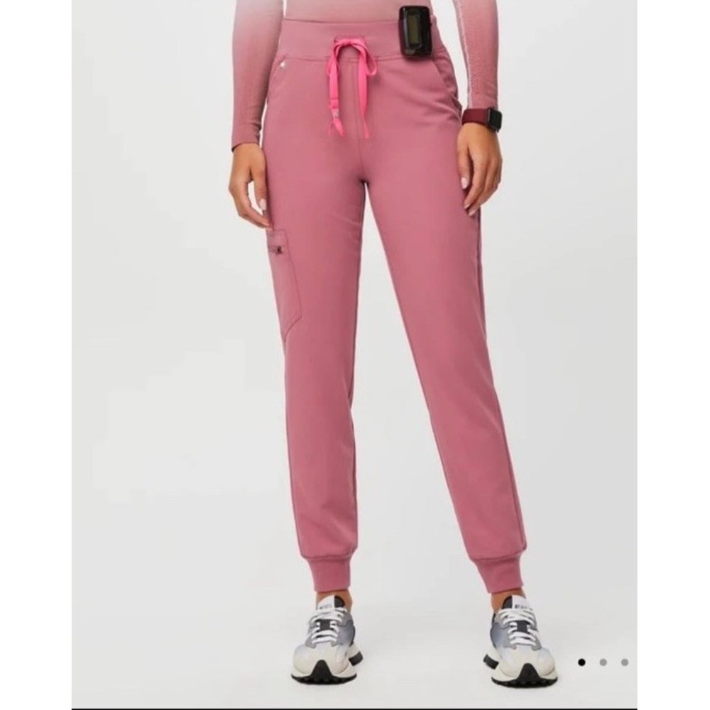 Figs BCA Womens Scrub‎ Pants Joggers Size Xxs Retired Pink Rose Small Flaw